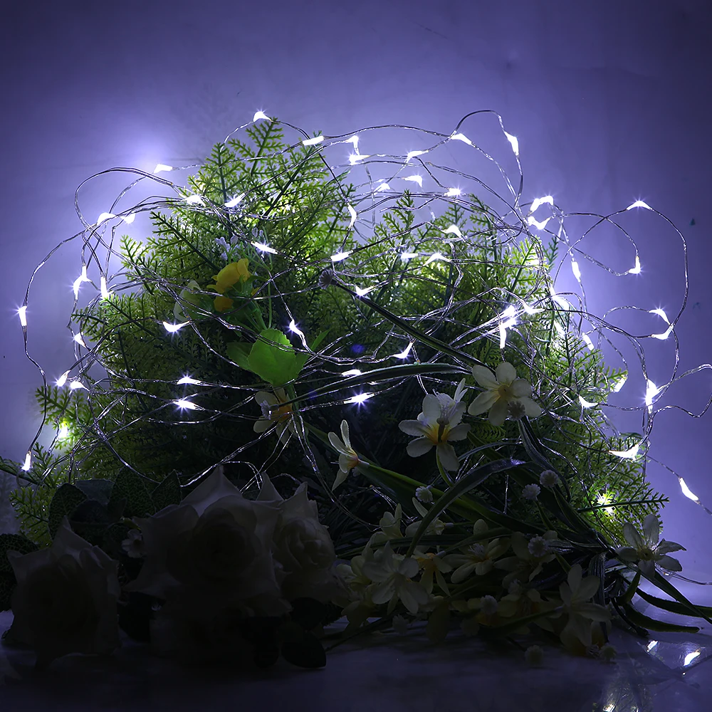 DC12V Wedding String lights10M 5M Warm White Indoor Outdoor Silver Wire for Bedroom Patio Garden Party Christmas 50pcs/lot | Лампы и