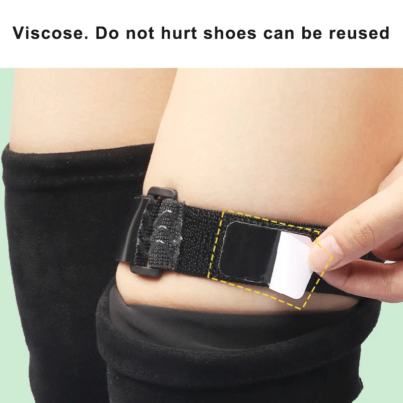 

Adjustable Newest Non-slip Tape Adhesive Straps Set for High Boots Anti Slip Anti Dropping Belt For Winter TC21