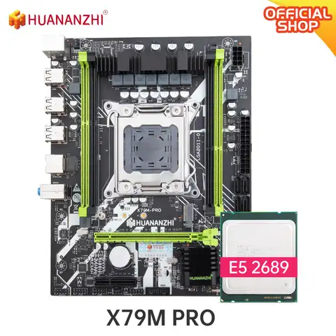Комплект материнской платы HUANANZHI X79 M PRO с процессором Xeon E5 2689, комбинированный комплект, поддержка DDR3 RECC памяти M.2 NVME USB3.0 SATA