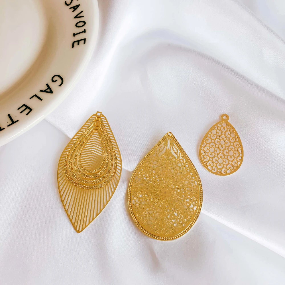 4 шт. серьги подвески из белого золота|Ювелирная фурнитура и компоненты| |