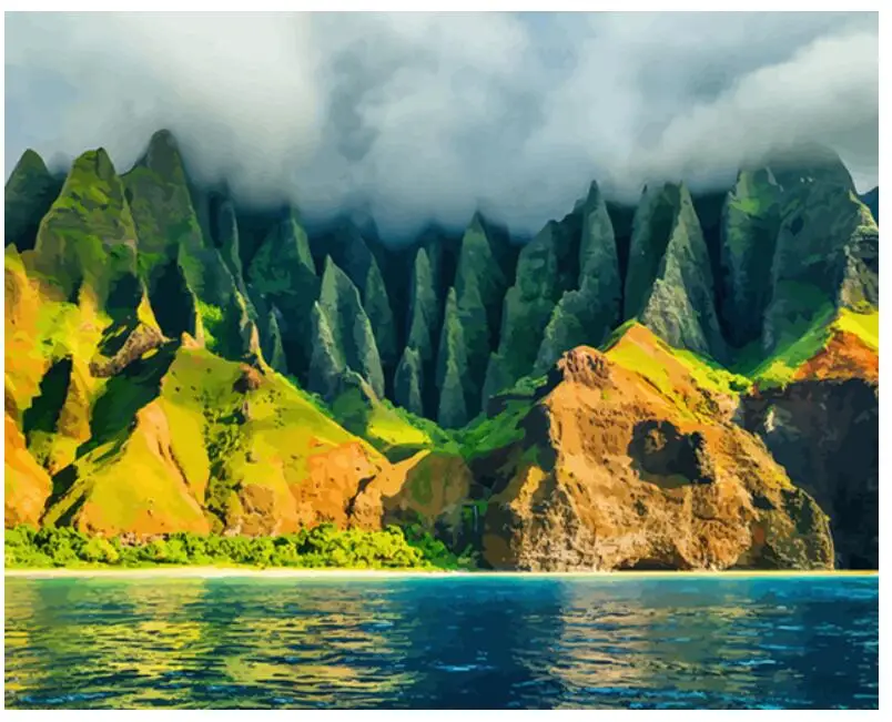 Вышивка пейзажа мозаика Озерная Гора алмазная живопись наборы бисера Картина