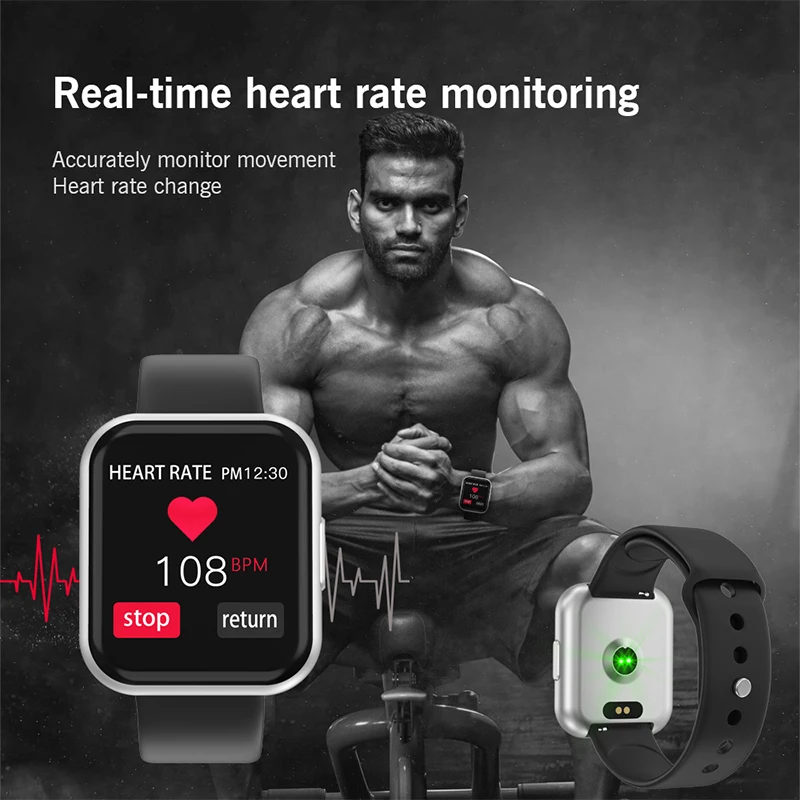 Смарт-часы FocuSmart 2020 для мужчин и женщин спортивные умные часы с датчиком