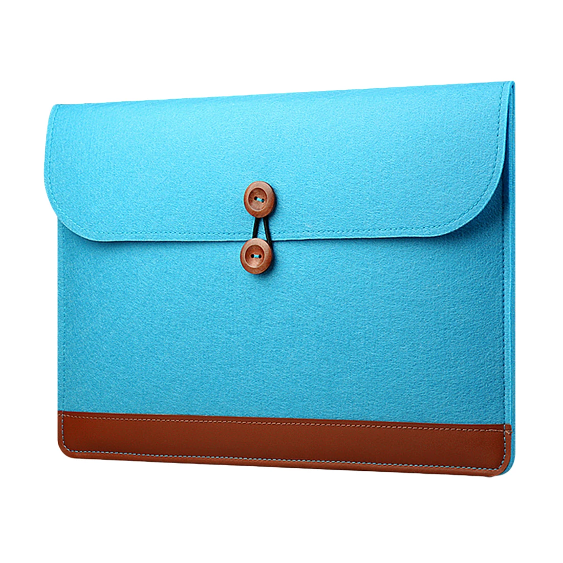 Синий Wool Felt Laptop Sleeve Bag For Macbook Air Pro Retina 11 12 13 15 Inch Notebook String Handbag Cover Case for Macbook Touch Bar - Цвет: Синий