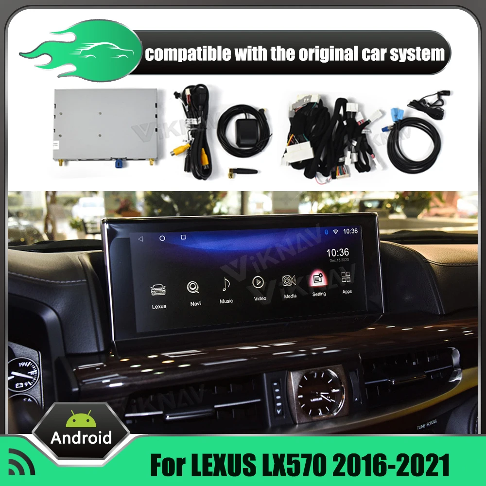 

Android System Car Radio GPS For Lexus LX570 2016 2017 2018 2019 2020 2021 car Navigation stereo Multimedia player 4G WIFI