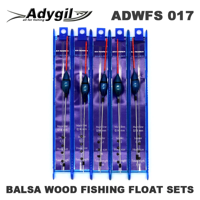 Набор деревянных поплавков для рыбалки adyтно Balsa ADWFS 017 длина лески 0 5 г 60 см размер