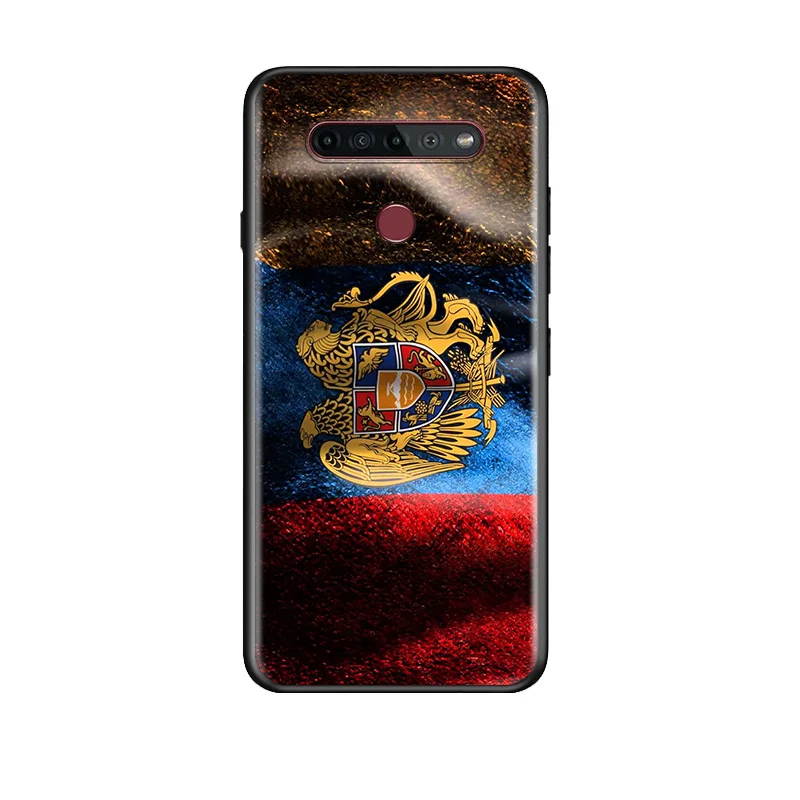 

Armenian Flag TPU Silicone Black Cover For LG G8 V30 V35 V40 V50 V60 Q60 K40S K50S K41S K51S K61 K71 K22 ThinQ 5G Phone Case