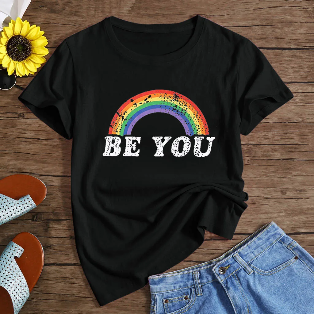Hillbilly женские Be You футболка с печатными буквами 2019 летняя модная мужская майка на