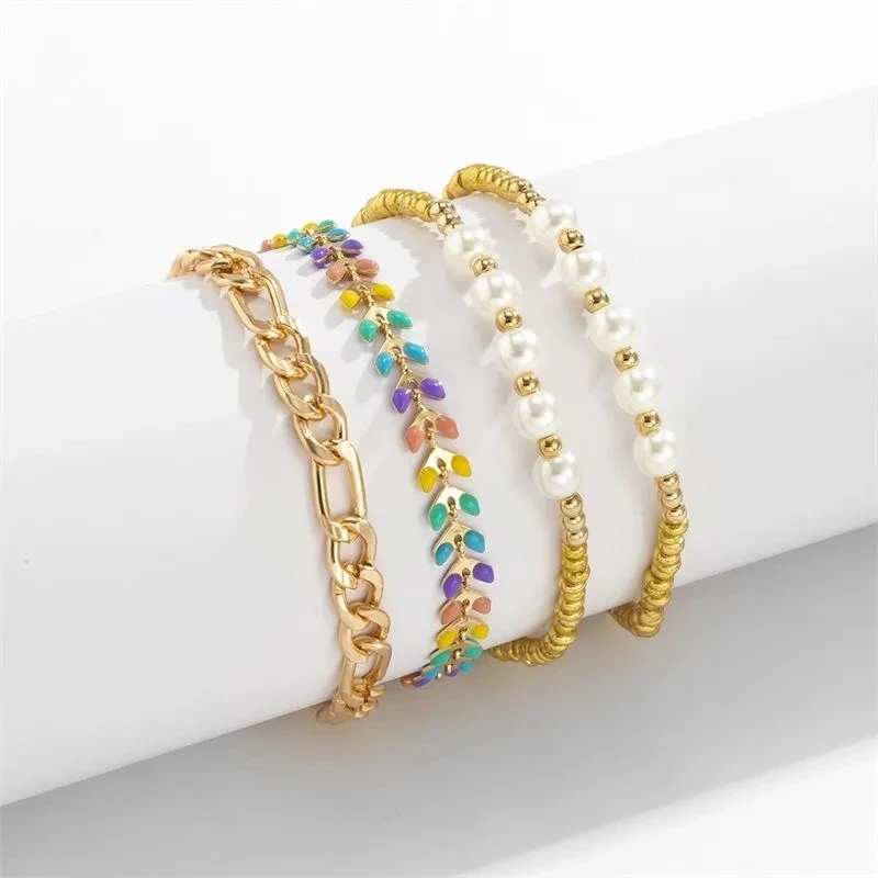 Женское богемное золото ювелирные изделия в стиле бохо геометрические листья