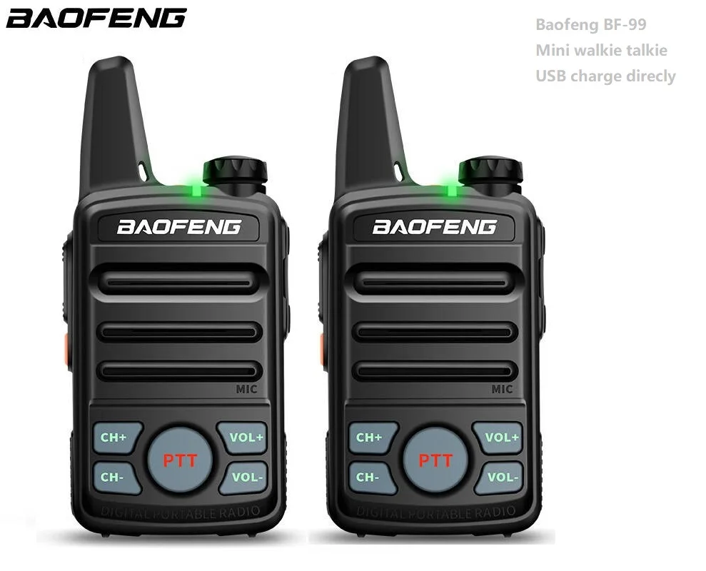 Портативная мини рация Baofeng 2 шт. двусторонняя радиосвязь 50 км CB радио FM