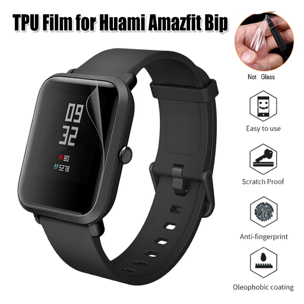 1/2 шт. ультратонкая защитная пленка Full HD ТПУ Экран защитные наушники Xiaomi Huami Amazfit Bip