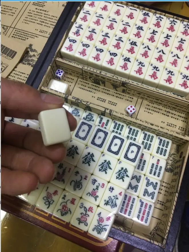 144 плитки Mah Jong набор и Box144 плитки Mah