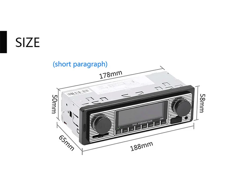 1 Din ISO jack 12 в Bluetooth Автомобильные магнитолы с дистанционным управлением в тире fm-радио AUX SD USB MP3 аудио автомобиля