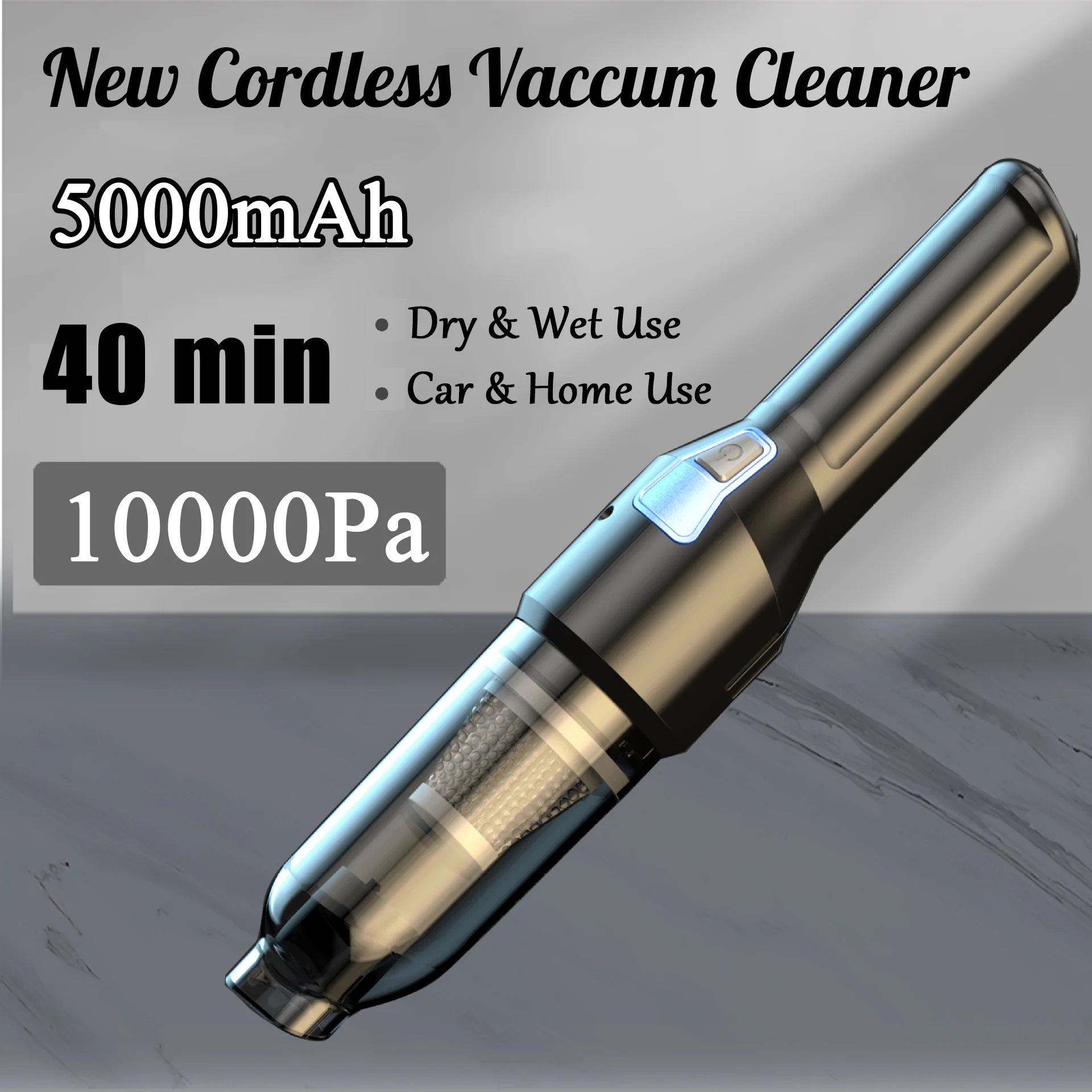 

10000Pa Portable Handheld Cordless Vacuum Cleaner Mini 120W Powerful Wireless Home & Car Auto Vaccum Cleaner Wet Dry Dual Use