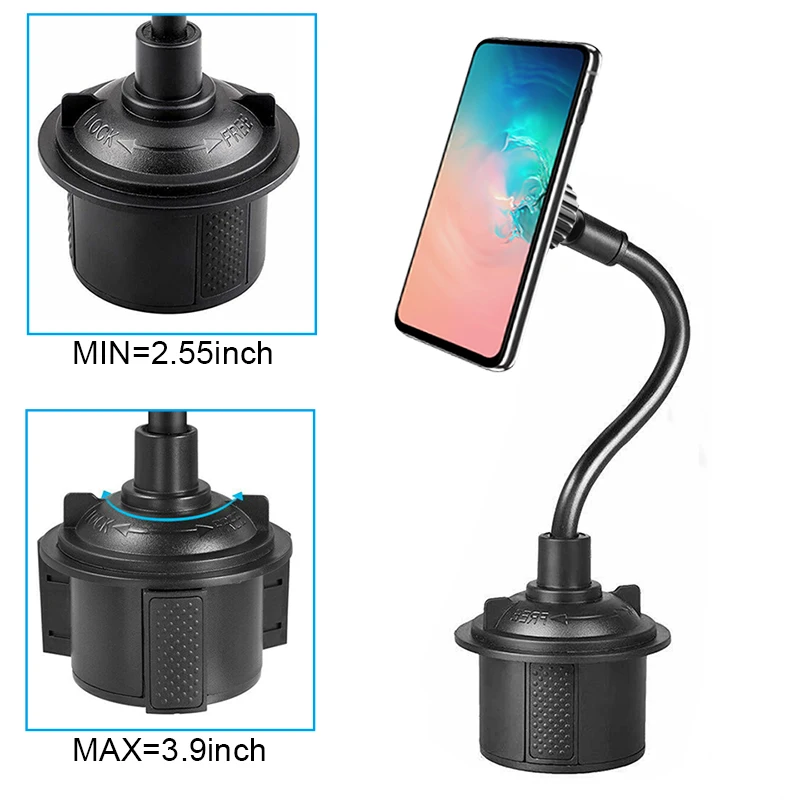 Universal Magnetic Car Cup Holder MountGoose neck Car Cup Holder Magnetic Cradle Mount  For iPhone 7 8 11 XS Note 9/ S10+ xiaomi