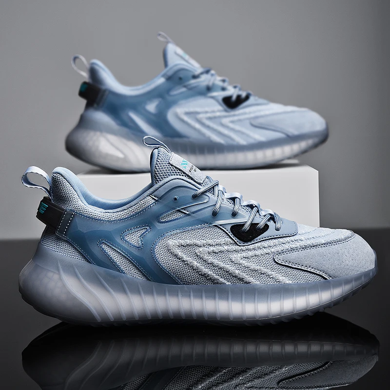 

Running shoes fashion Korean version men's casual shoes outdoor non-slip lace-up mesh breath sports running sneakers Zapatillas
