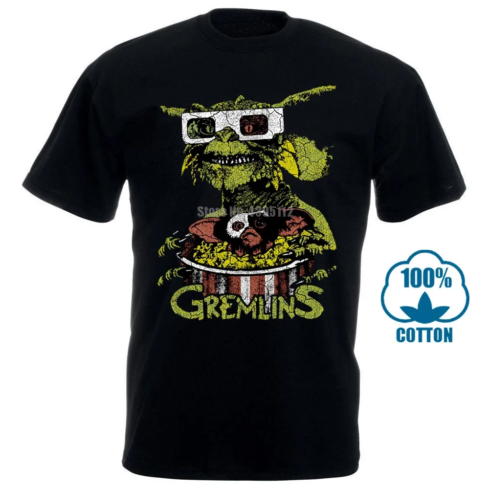 Забавная футболка Gremlins с изображением фильма Homme одежда в стиле хип хоп для
