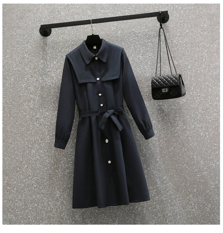 Plus Size Office Ladies Elegant Cape Prom Party Dress Turn Down Collar Long Sleeve Buttons Up A Line Dresses For Woman Clothes | Женская