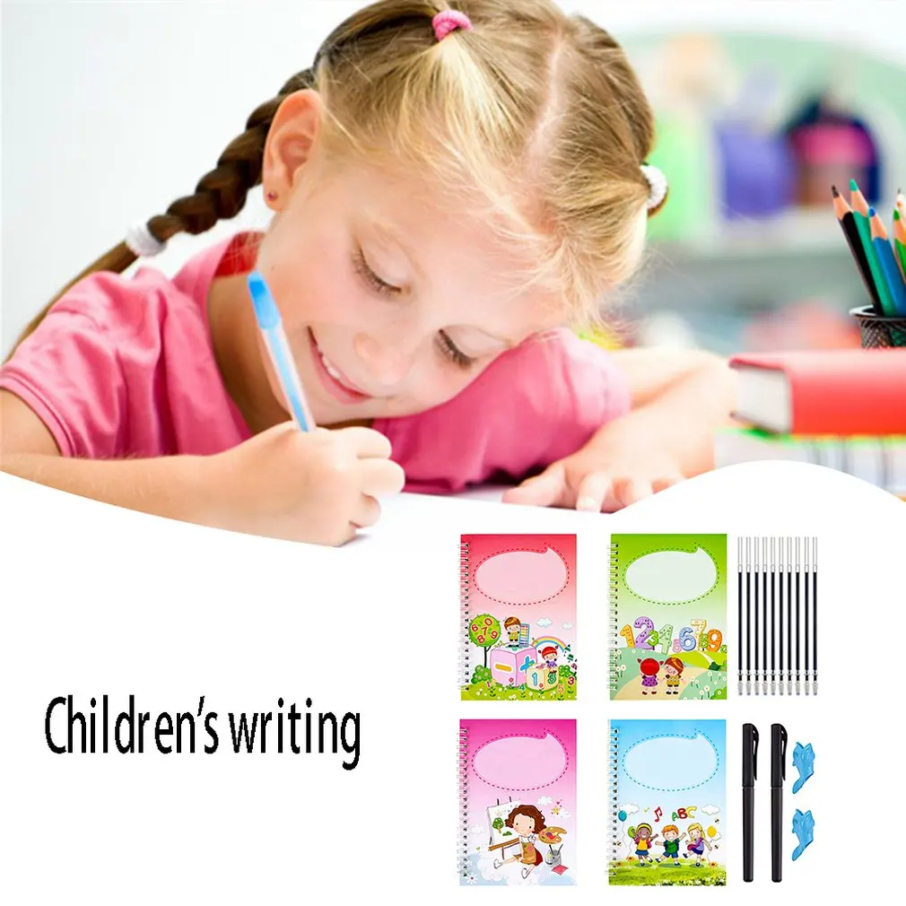 

Детский набор для обучения письма, каллиграфия с твердым пером, тетрадь для детского сада