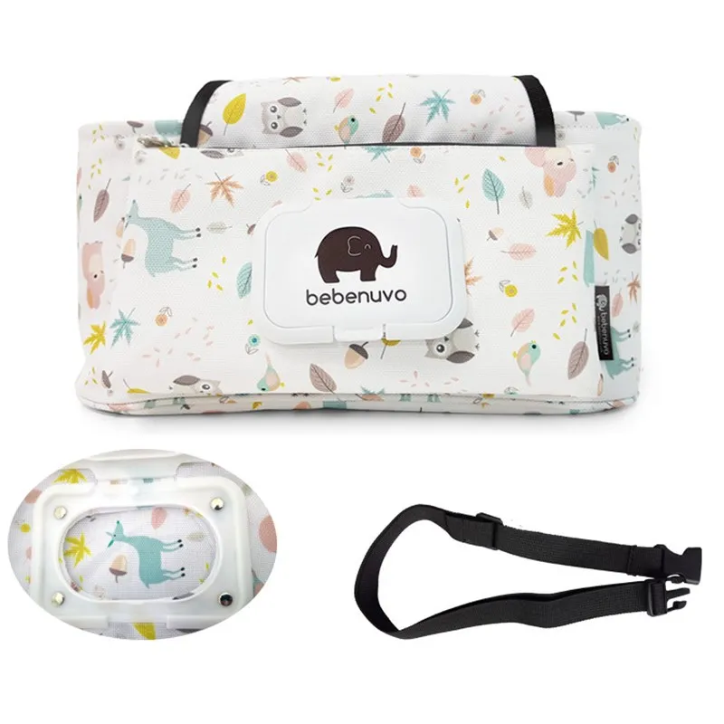 Сумка-тележка для коляски с цветочным принтом 12 цветов со съемной сумкой