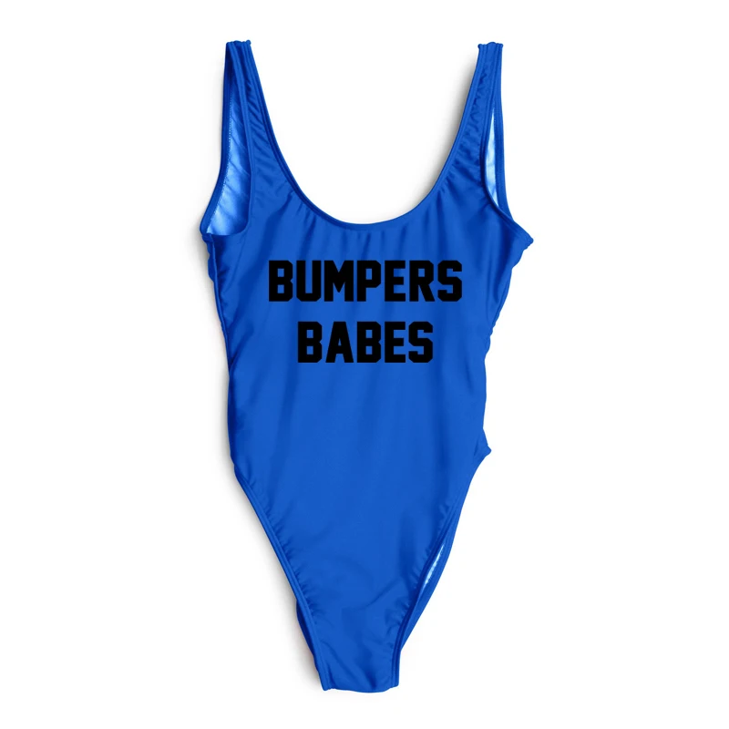 2020 Hot BUMPERS BABES Women's Swimsuits One Piece Bathing Suit Plus Size Customized Printing Sexy Bodysuit Dropshipping | Спорт и