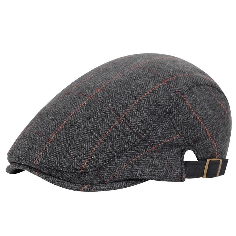 

2019 neue Herbst Winter Wolle Filz Newsboy Caps Barett Alten Mann Retro Achteckige Kappe Kunst Jugend Casquette Trilby