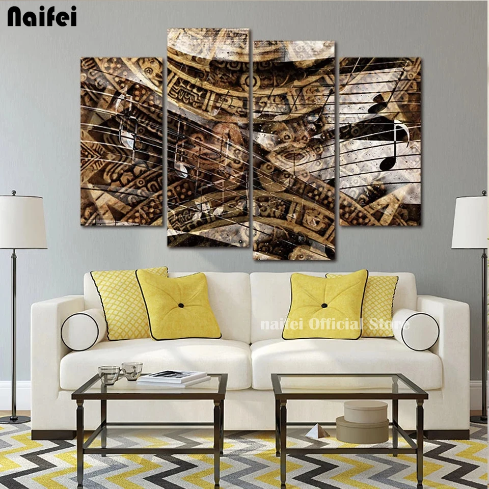 Набор для алмазной живописи 5d сделай сам 4 панели древнее абстрактное искусство