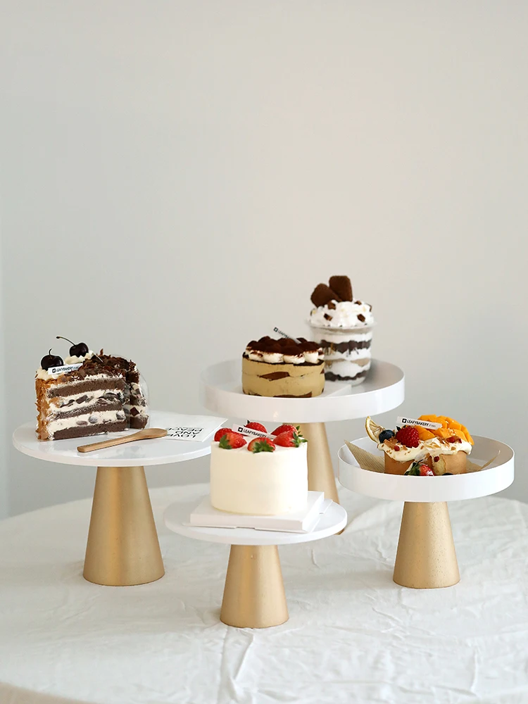 

Cake Plate Nordic Style Photo Display Tray Wedding Celebration Dessert Cake Stand High Leg Jewelry Plate
