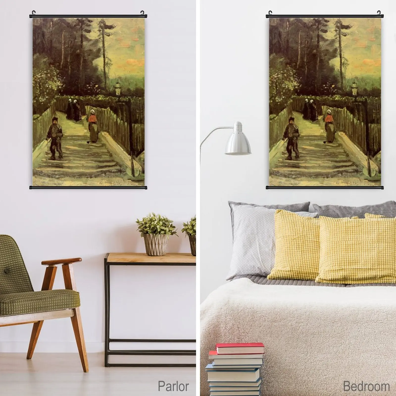 

Vincent Van Gogh Sloping Path in Montmartre Canvas Hanging Poster for Wall Decoration