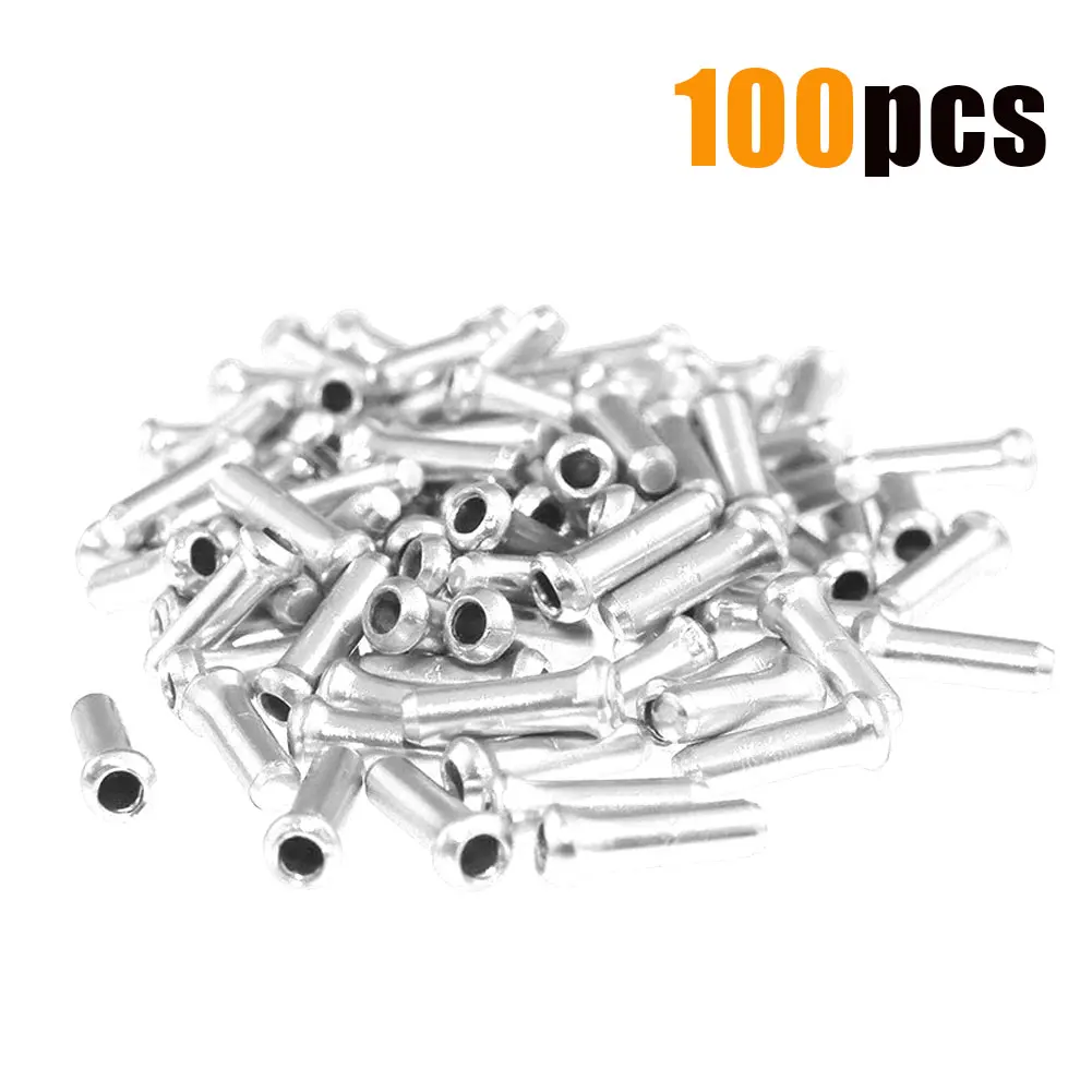 

100Pcs Bicycle MTB Brake Wire End Core Caps Cable Aluminum Cover Gear Bikes Parts Cycling Equipments Bicycle Accessory
