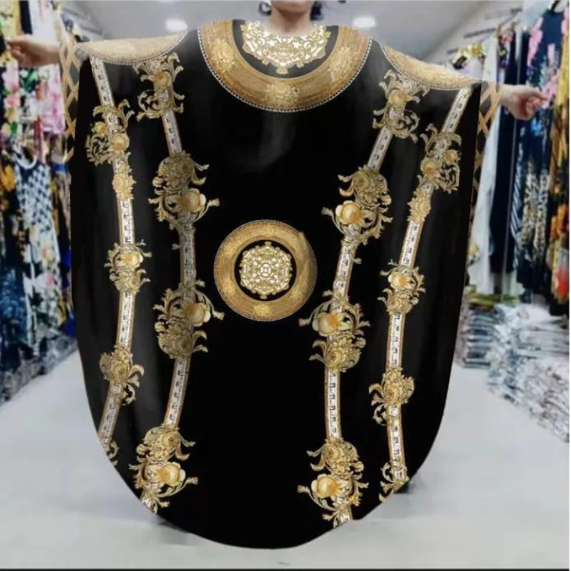 2021 Африканское мусульманское платье цифровая печать Дубай абайя для женщин