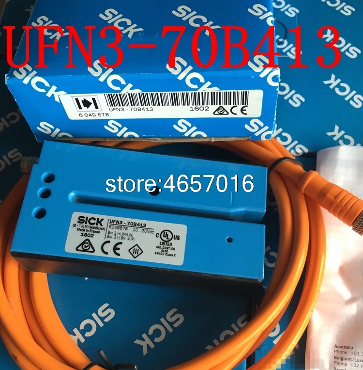 

Free shipping UFN3-70B413 6049678 Sick 100% Original & New Ultrasonic Photoelectric Sensor Replace UF3-70B410 with Cable