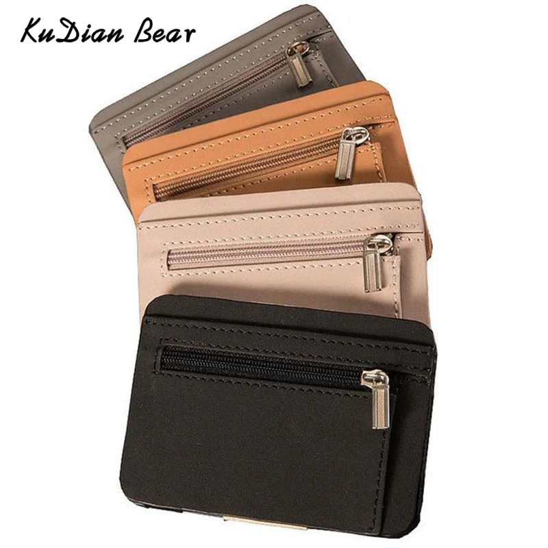 

KUDIAN BEAR Leather Men Money Clip Wallets Male Fashion Credit Card Holder Bag Coin Purse Case Clutch Short Wallet BIH224 PM49