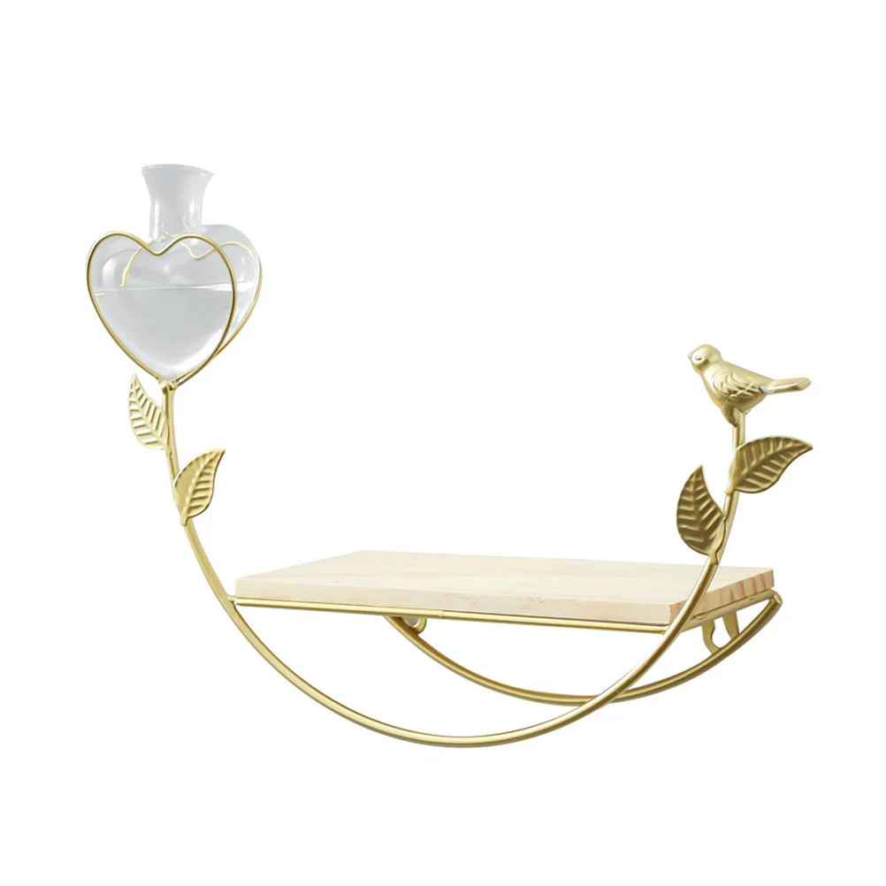 

1 шт. многофункциональная железная декоративная полка, настенная стойка (золотистая)