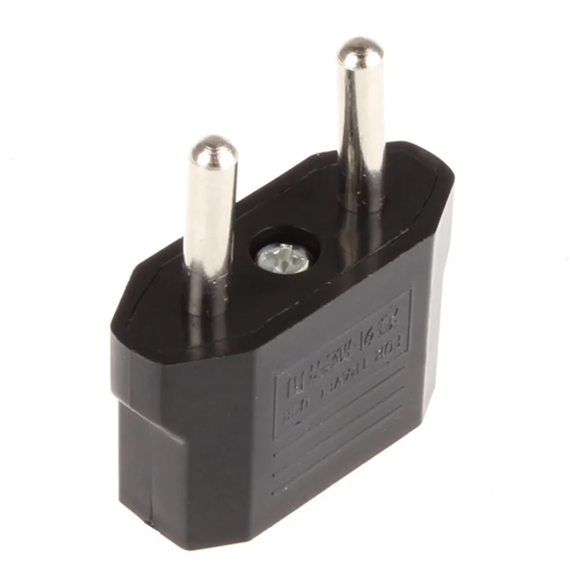 1 шт. Универсальный переходник для путешествий европейской страны черный