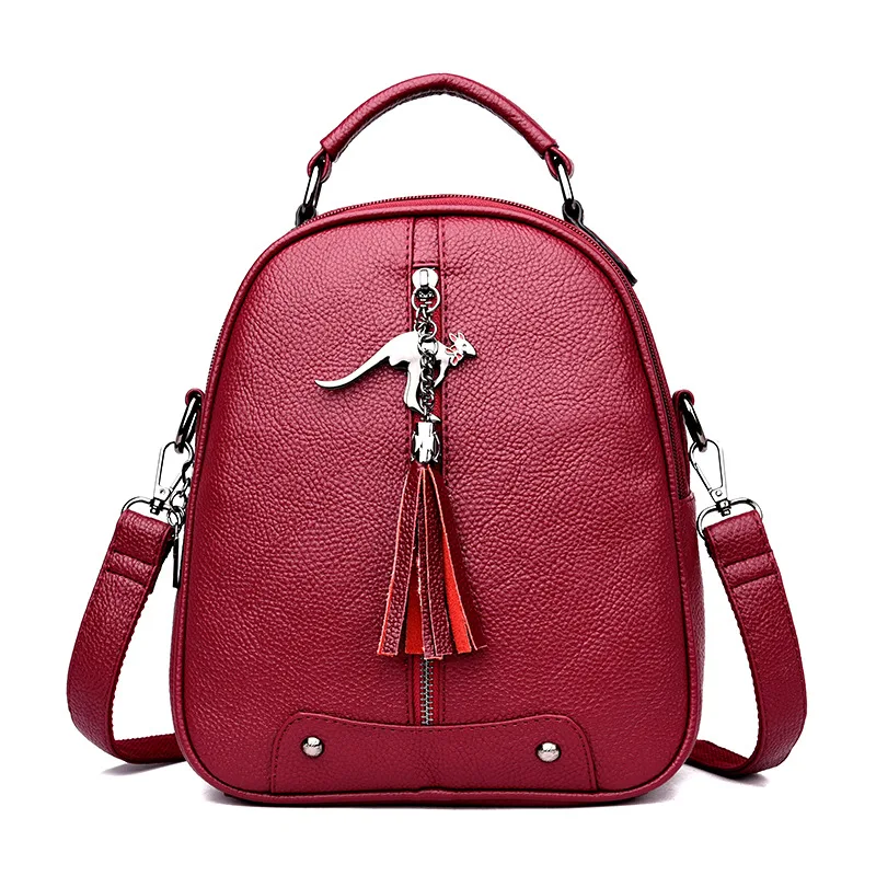 

Новинка 2020, Однотонный женский рюкзак, модная удобная Многофункциональная легкая водонепроницаемая мини-сумка из мягкой кожи для путешест...