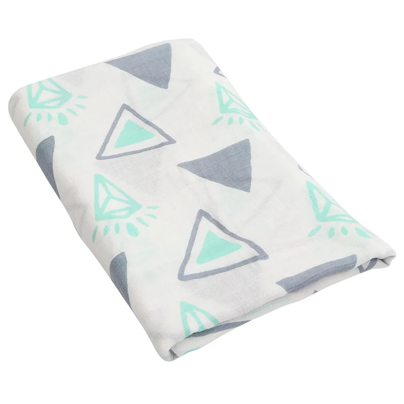 

2019 New Gauze Blanket Baby Bath Towel Bamboo Fiber Baby Swaddling Towel Newborn Cartoon Cover Blanket 120*120cm
