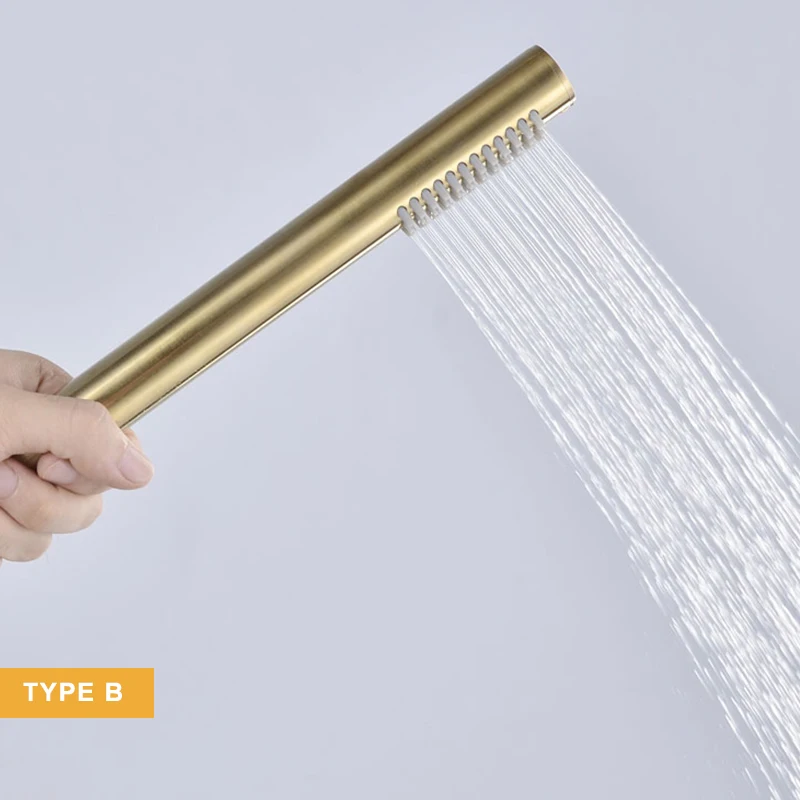 Ручной душ высокого давления из твердой латуни квадратная ручная Лейка для душа