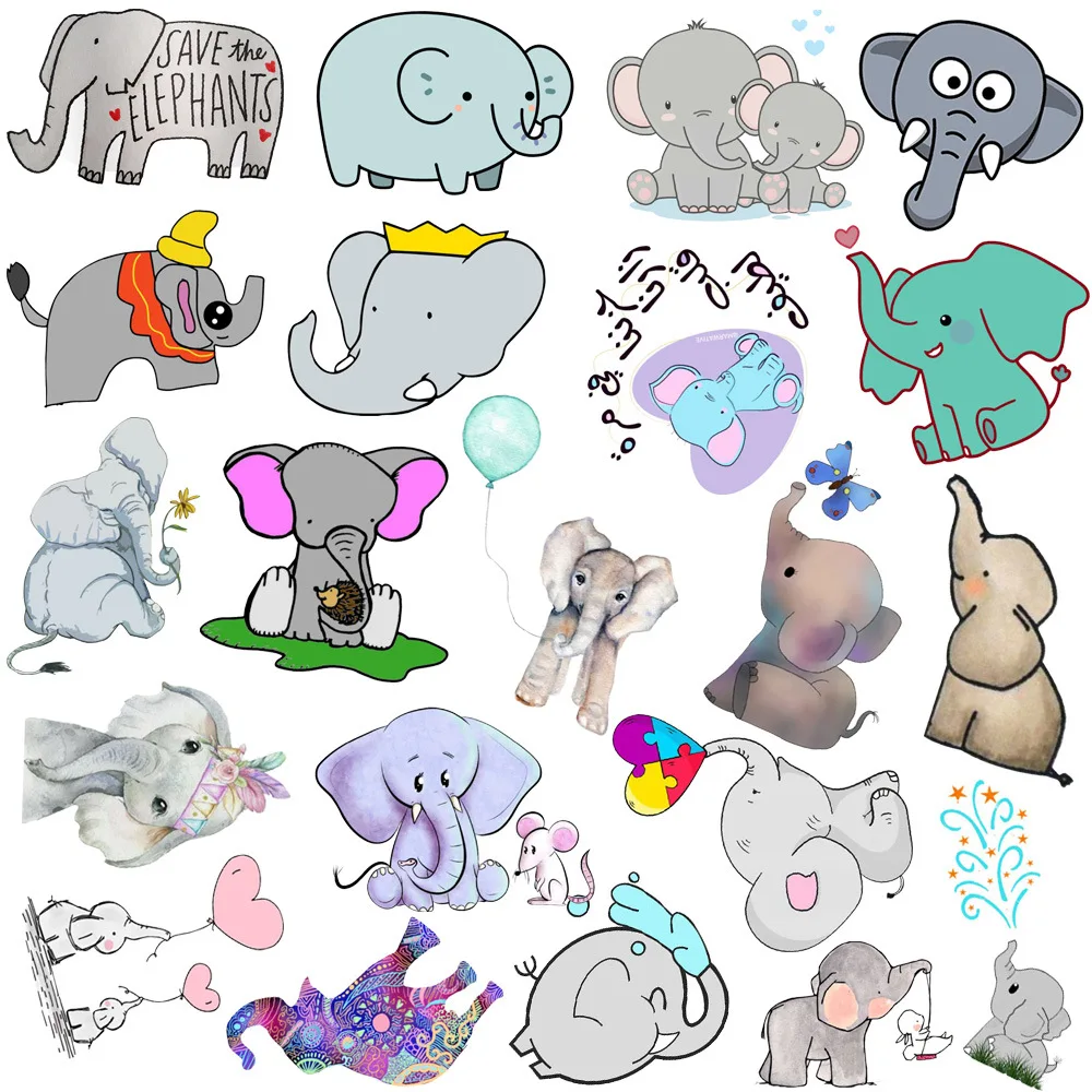1050pcslot waterproof cute elephant sticker cartoon animal stickers for diy car laptop phone bicycle suitcase decal kids gift free global shipping
