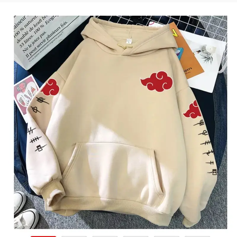 

Hot Akatsuki Cloud Hoodies Winter Women Thick Hoodie Fleece Long Sleeve Sweatshirt Hip Hop Hoodie Pocket Cheap COSPLY Clothes