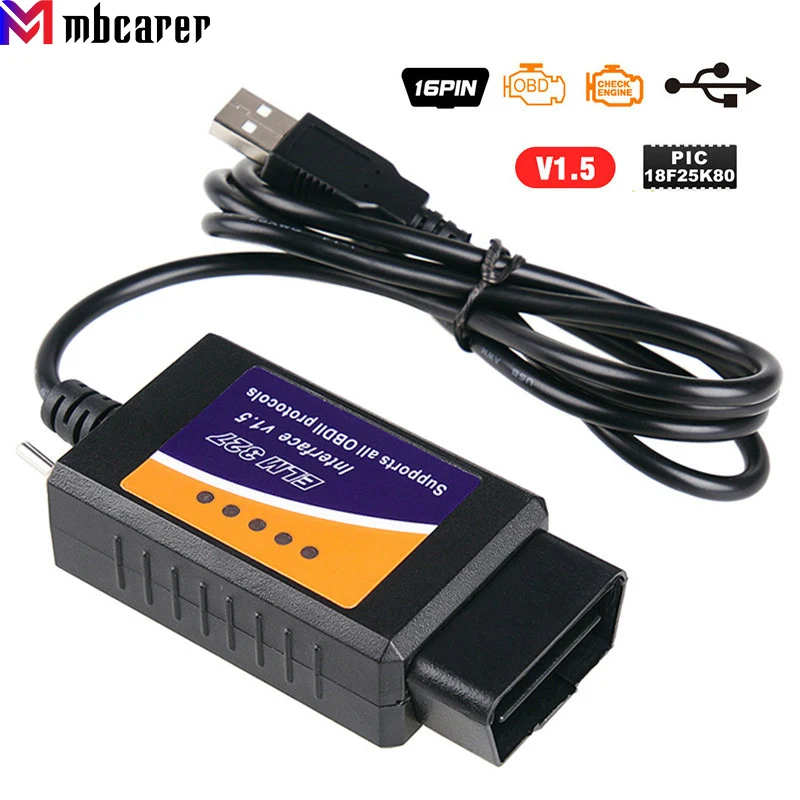 Автомобильные Диагностические Приборы TT55501 ELM327 Bluetooth USB V1.5 OBD2 сканер CH340 + 25K80 чип HS