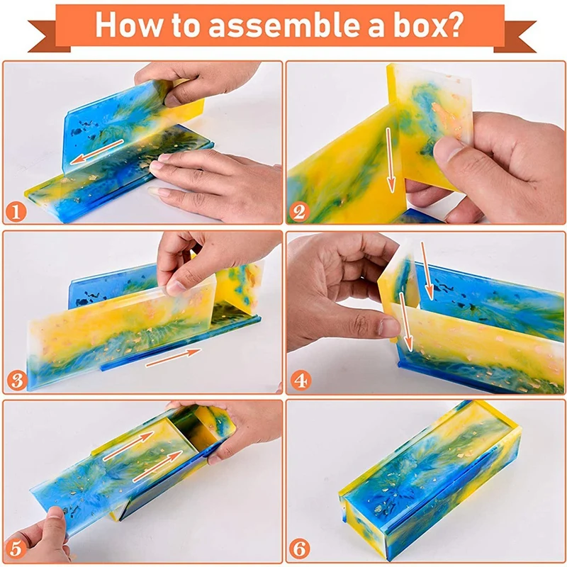 

1 Set Domino Silicone Resin Molds Resin Casting Mold with Storage Box Silicone Epoxy Casting Molds for DIY Craft