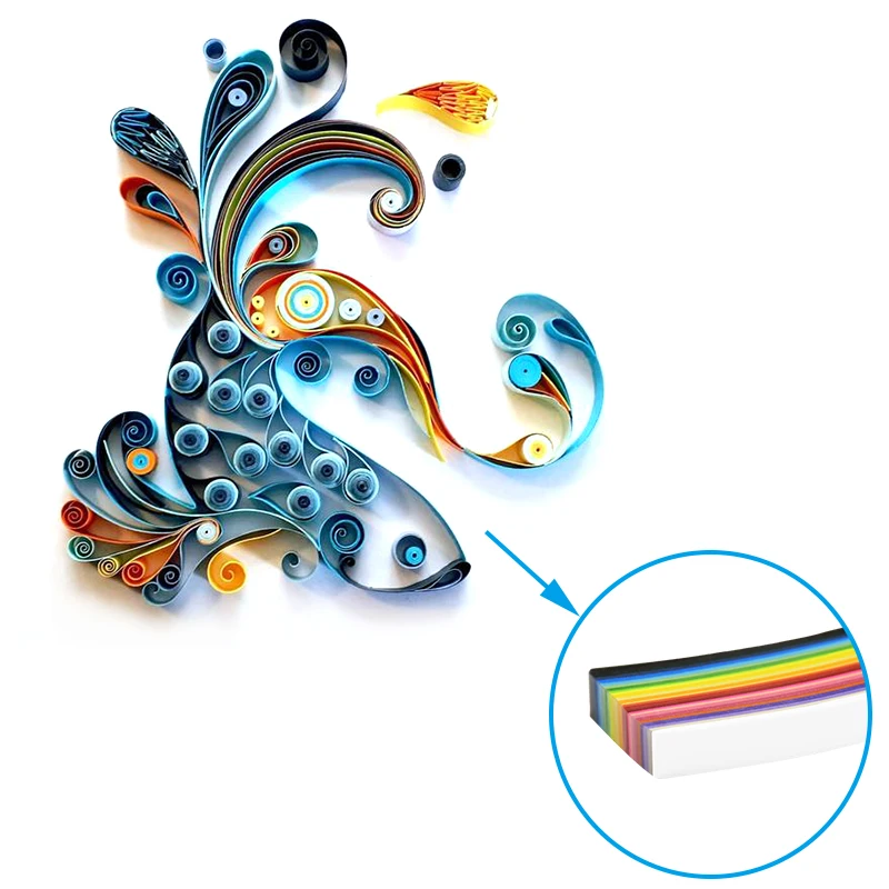 260 шт./лот 39 см бумага для оригами и квиллинга ручной работы Разноцветные бумажные