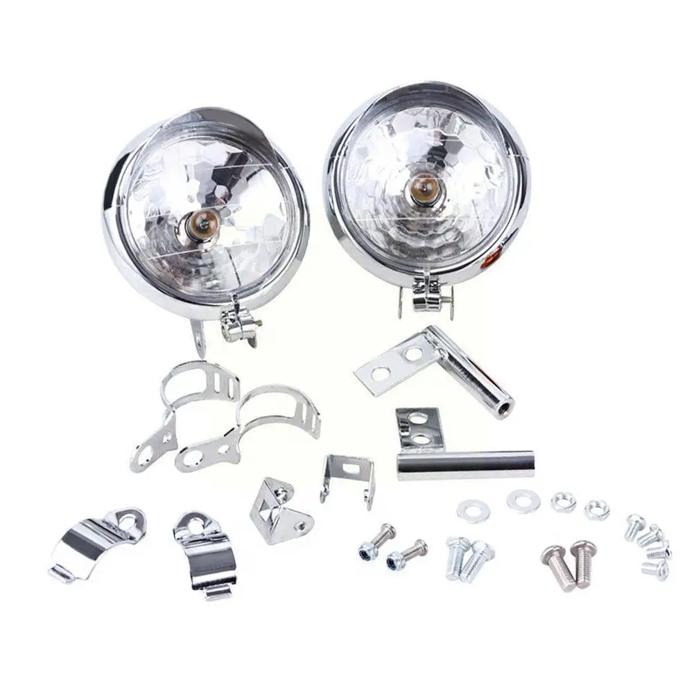 

Universal 12V Motorcycle ABS Retro Fog Lights Headlight Bullet Fit Motorbike Lamp Light Retro Auxiliary Light Fog For Motor T7N3