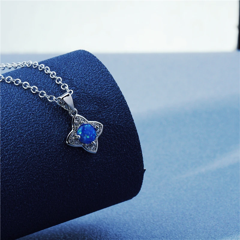 Новинка Опаловая кулон темперамент женские модели дикого клевера лепесток