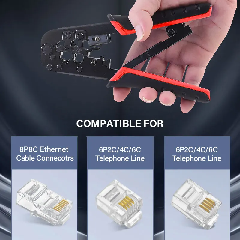 ZoeRax 3 в 1 Обжимные Щипцы сетевой обжимной щипцы для CAT7/CAT6/CAT5e UPT/STP модульные штекеры
