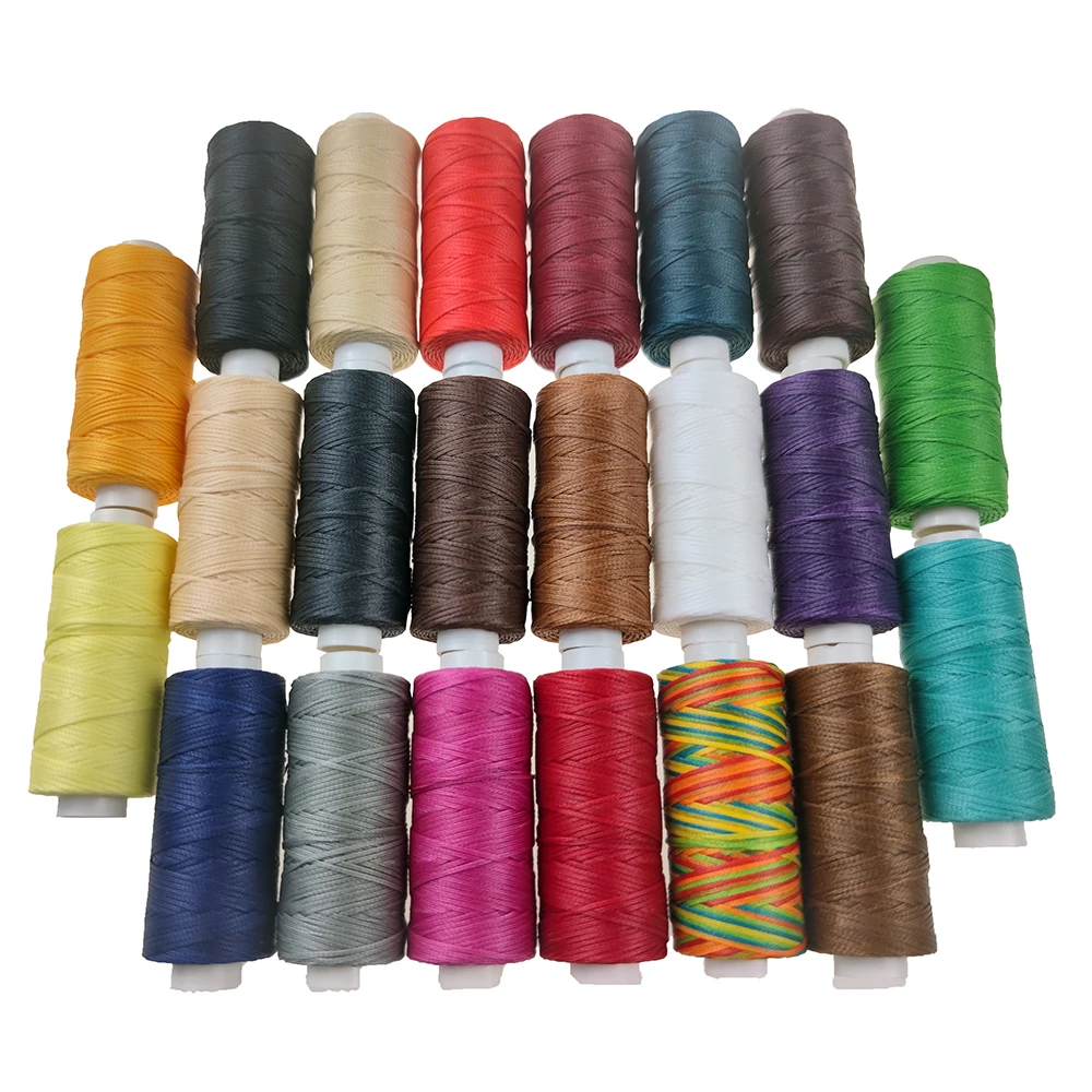 Вощеная швейная нить Sanbest 50 м в рулоне 150D плоская прочная крепкая нейлоновая