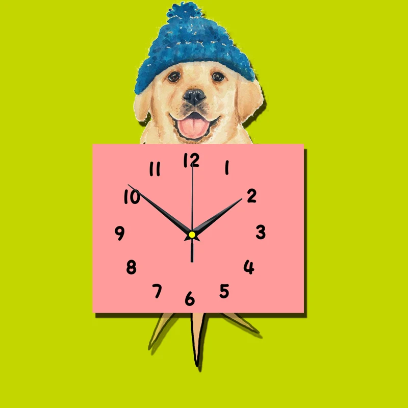 

Art Children Modern Design Wall Clock Quarz Dog Creative Digital Wall Clock Bedroom Pendulum Orologio Da Parete Home Decor 50WC