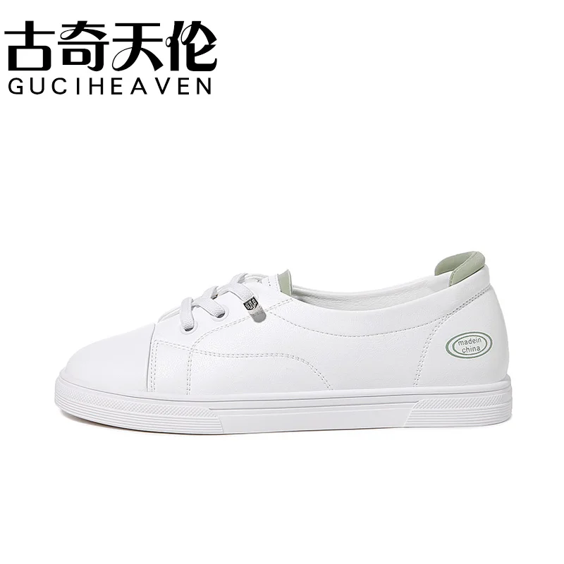 

Ladies round-toe flat low-top shoes Lace-up solid color women's shoes
