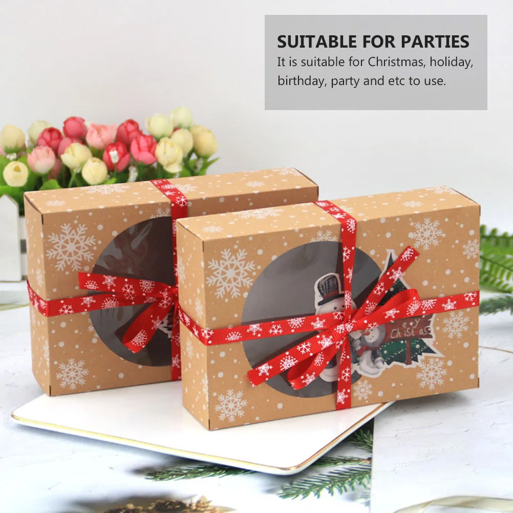 24 шт шикарная модная декоративная коробка из крафт-бумаги для упаковки печенья