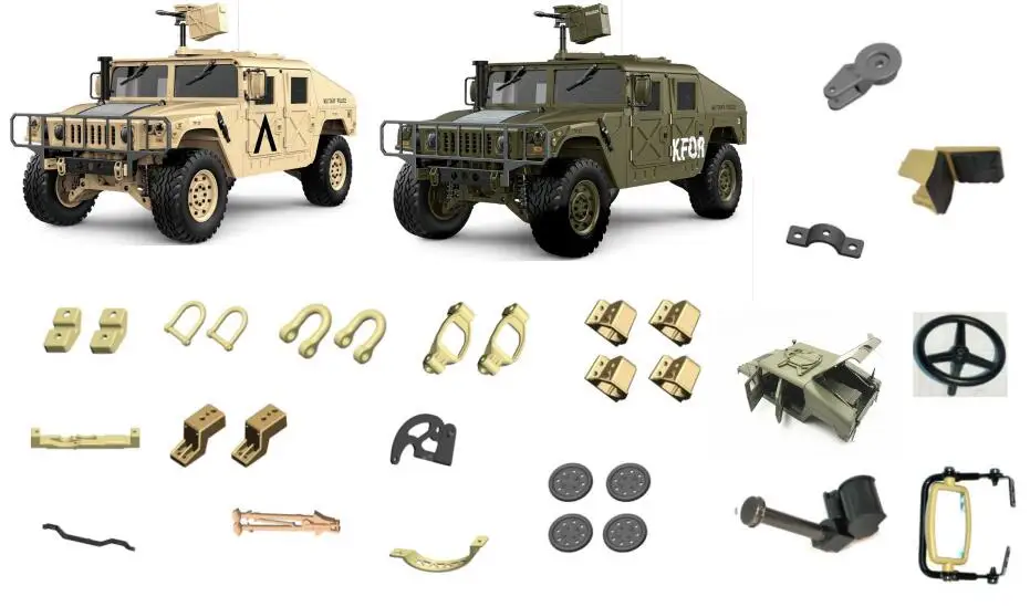 Запасные части для телефона 1:10 2 4G 4WD 4X4 16CH RC US Jeep Army Military Hummer Truck HG P408 | Игрушки и
